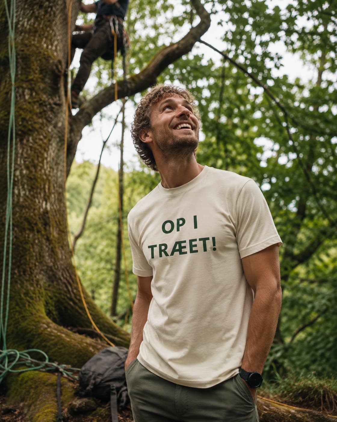 T-shirt — Op i træet!